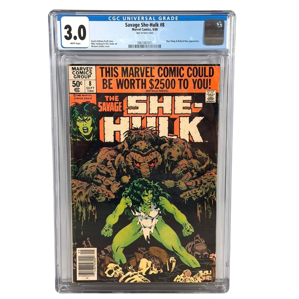 Marvel Savage She-Hulk 8 CGC 3.0 Man-Thing Appearance Michael Golden Cover 1980